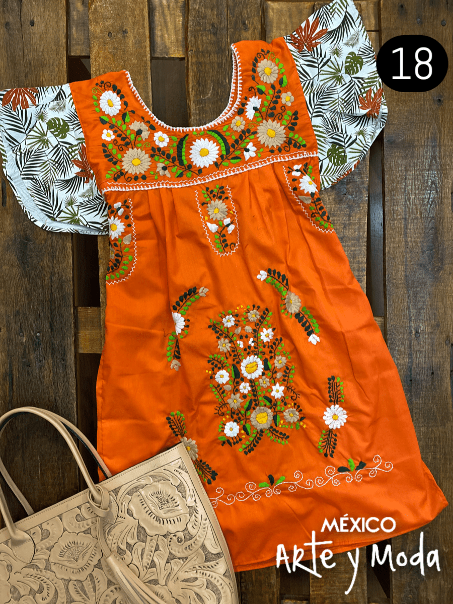 Vestido Tehuacan Fusion - MÉXICO ARTE Y MODA - Vestido Bordado