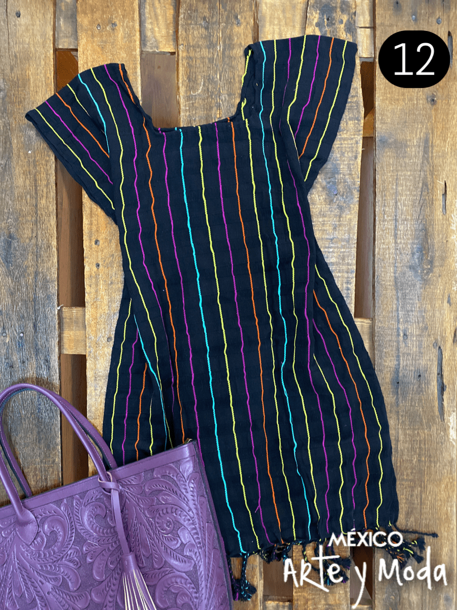 Vestido Telar Deshilado - MÉXICO ARTE Y MODA - Vestido Bordado