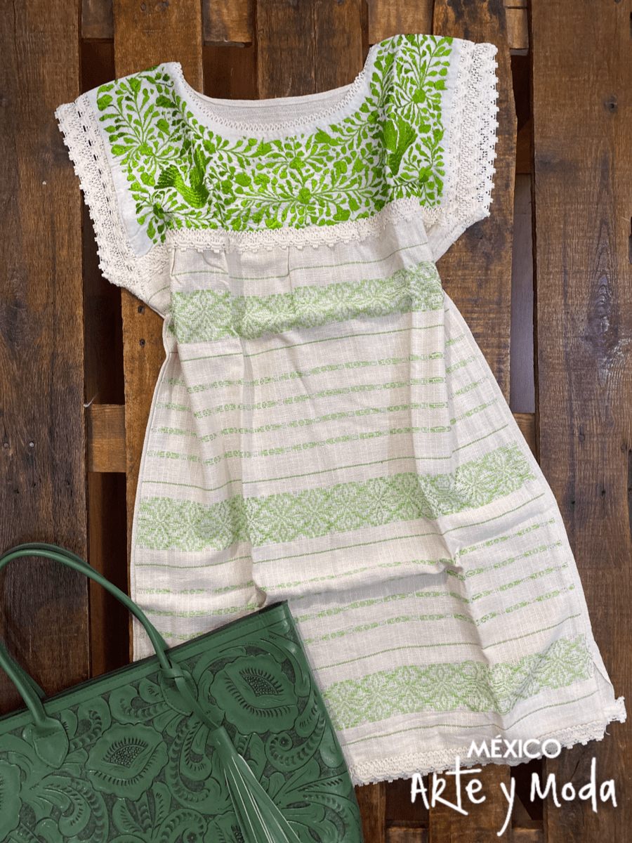 Vestido Telar Paloma - MÉXICO ARTE Y MODA - Vestido Bordado