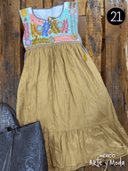 Vestido Teopisca Fino - MÉXICO ARTE Y MODA - Vestido Bordado