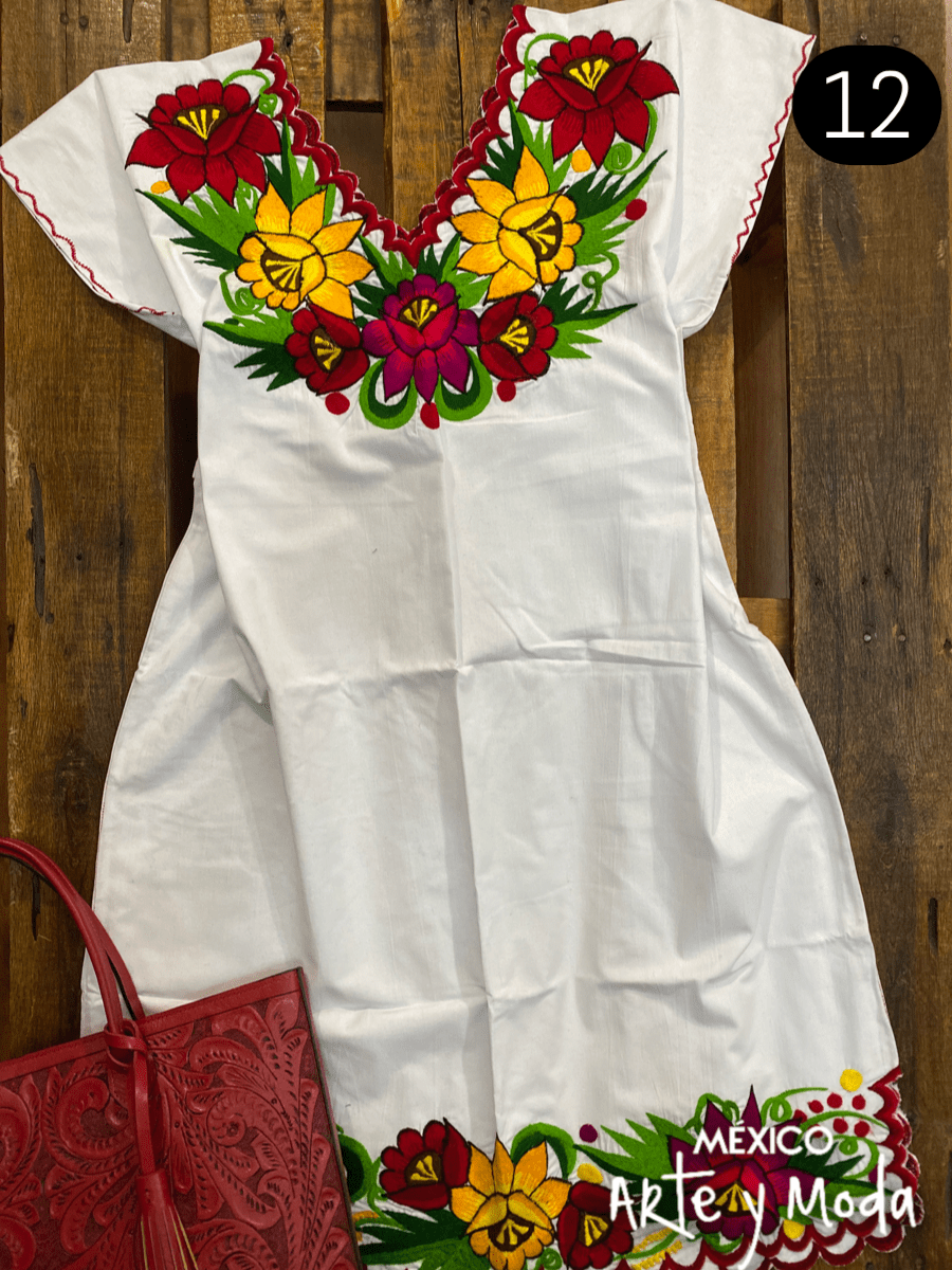 Vestido Veronica - MÉXICO ARTE Y MODA - Vestido Bordado
