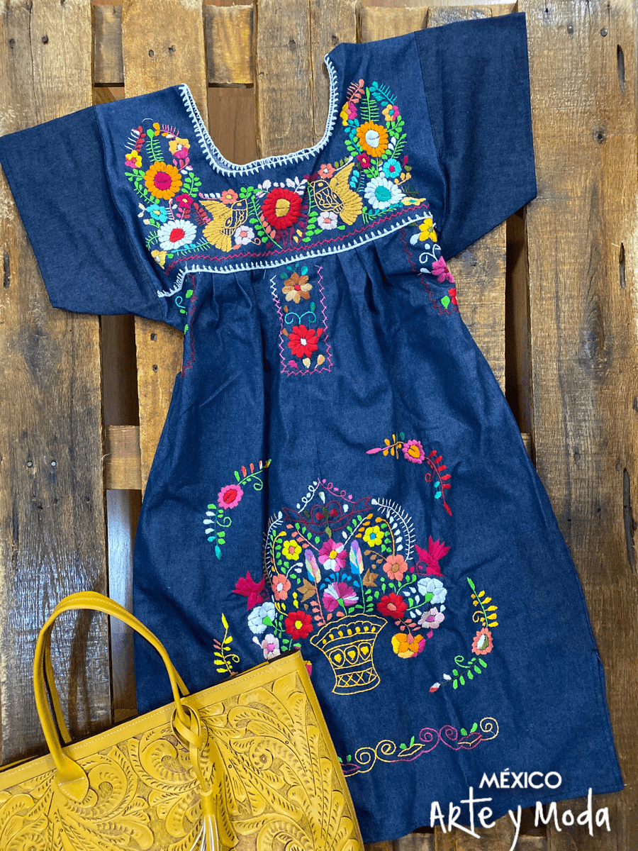 Vestido Zacatlan - MÉXICO ARTE Y MODA - Vestido Bordado