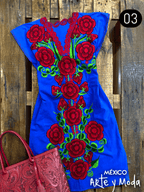 Vestido Zinac Especial - MÉXICO ARTE Y MODA - Vestido Bordado