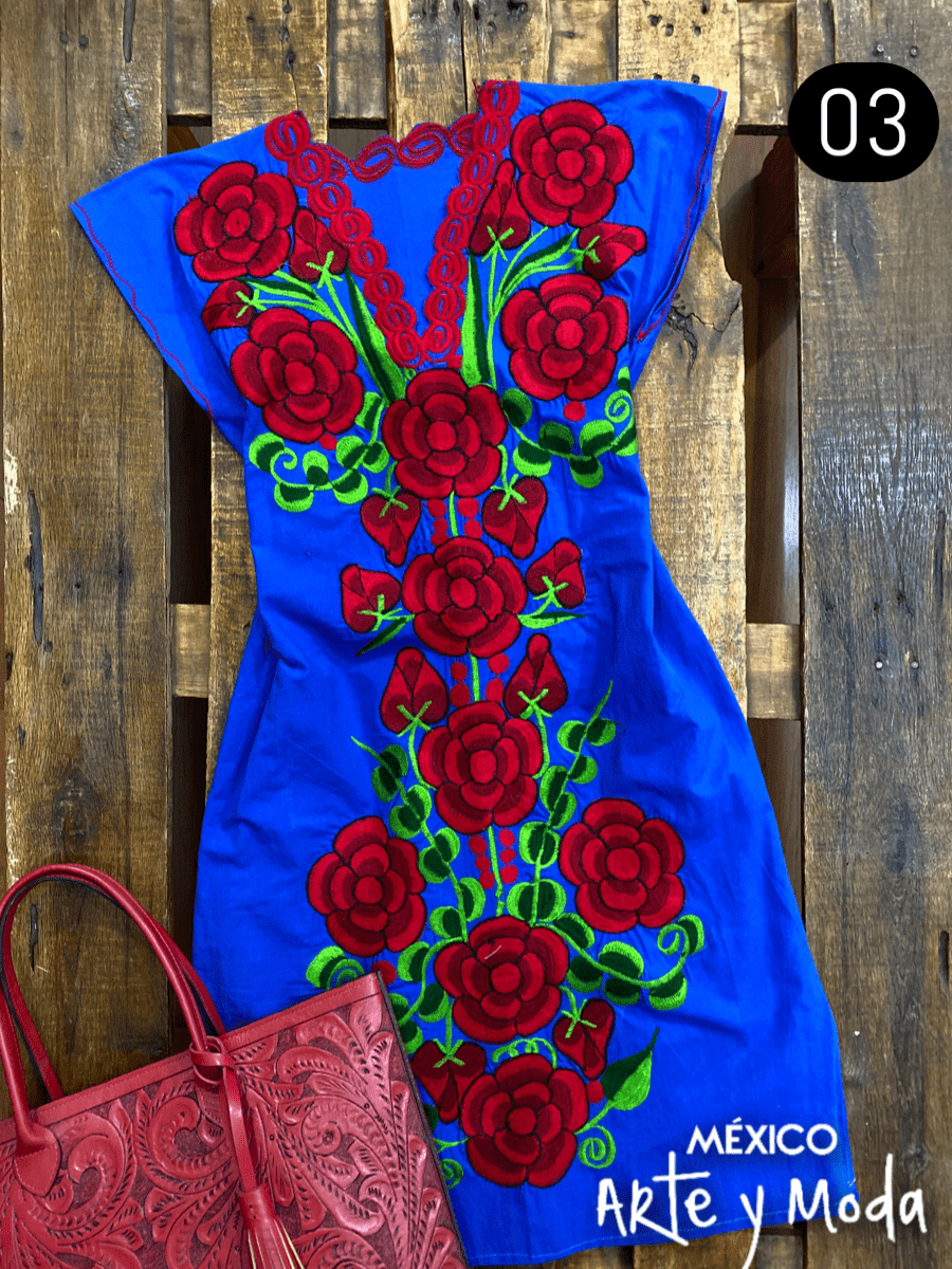 Vestido Zinac Especial - MÉXICO ARTE Y MODA - Vestido Bordado