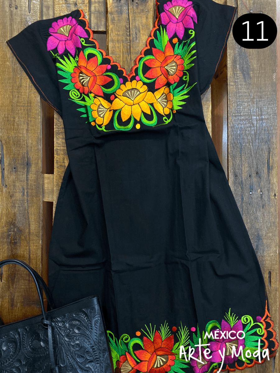 Vestido Zinac Fiesta - MÉXICO ARTE Y MODA - Vestido Bordado
