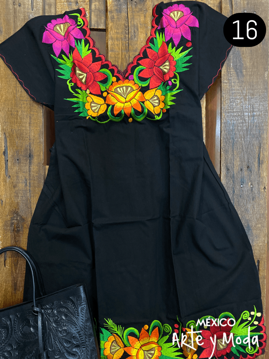 Vestido Zinac Fiesta - MÉXICO ARTE Y MODA - Vestido Bordado