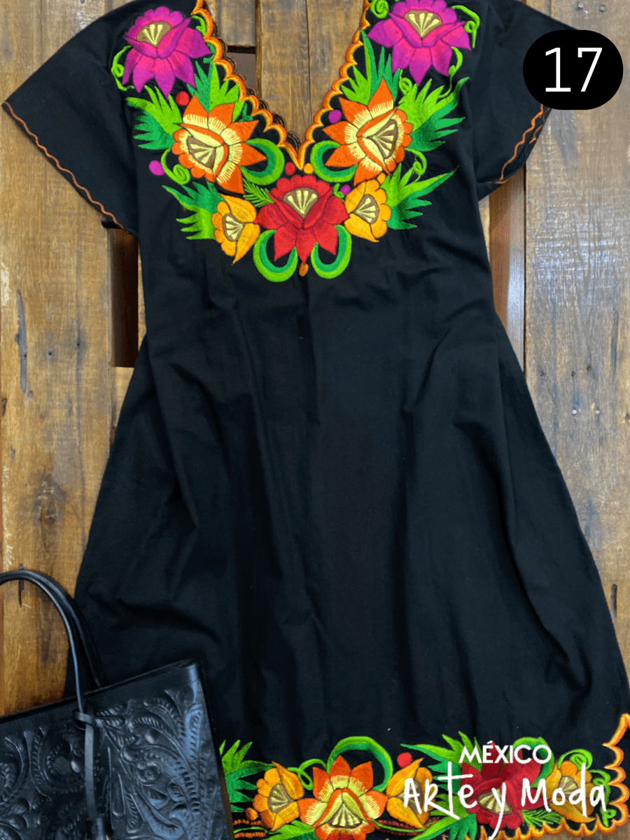 Vestido Zinac Fiesta - MÉXICO ARTE Y MODA - Vestido Bordado